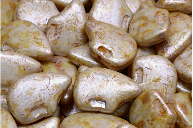 北极熊,白色奶油色光泽斑点(02010-65321),玻璃,捷克共和国