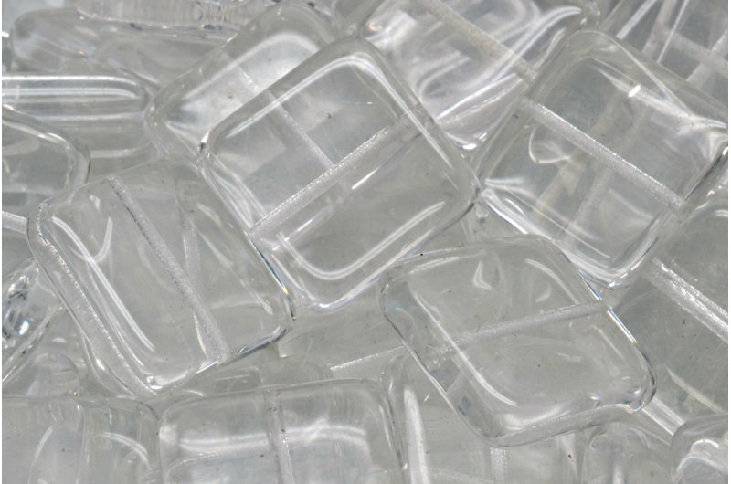 スクエアビーズ、クリスタル(00030)、ガラス、チェコ共和国