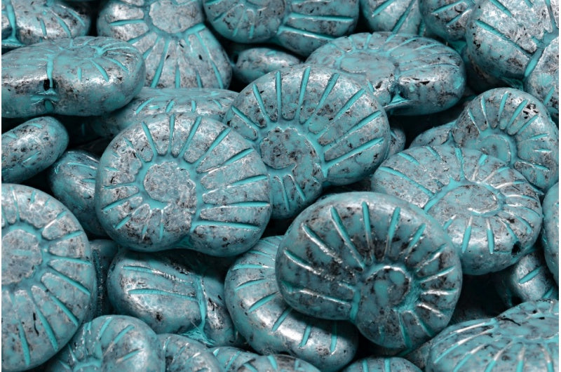 シェルビーズ、ブラック 84309 シルバースプラッシュ (23980-84309-86700)、ガラス、チェコ共和国