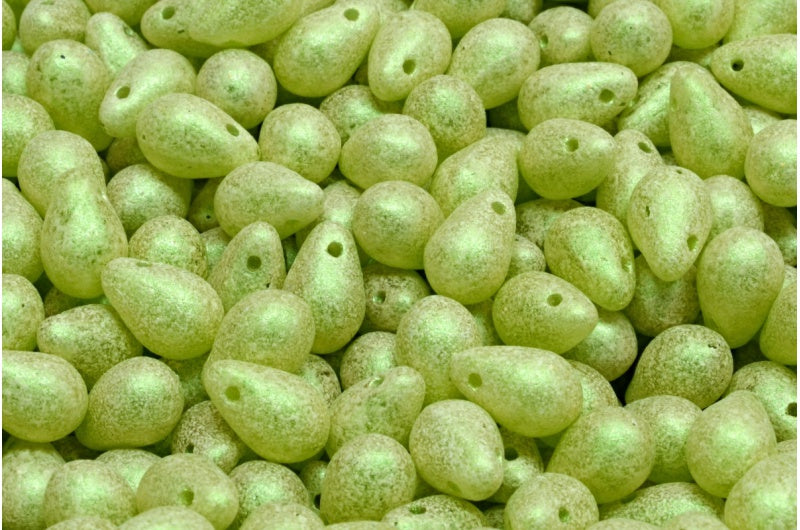 ドロップビーズ、透明グリーン 79303 (50220-79303)、ガラス、チェコ共和国