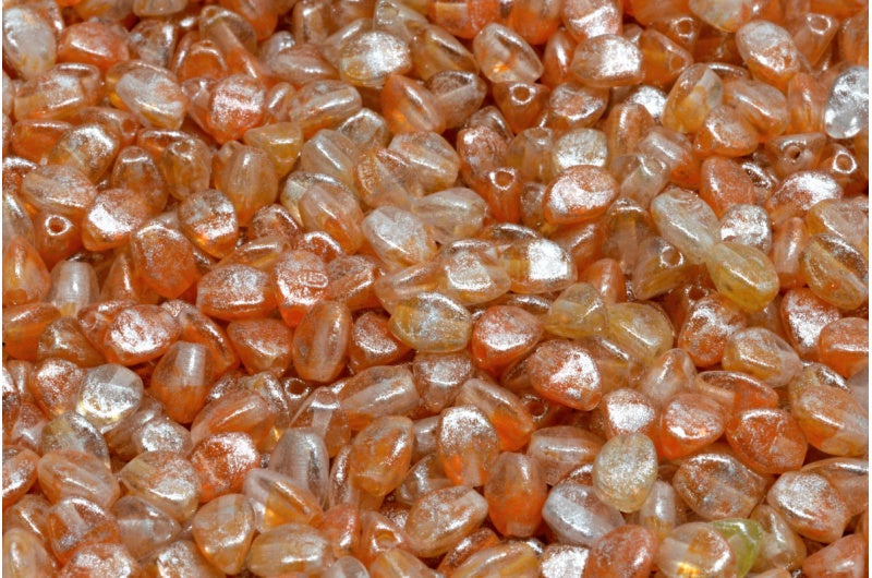 Pinch Beads, Orange 34301 (R0912-34301), Glass, Czech Republic