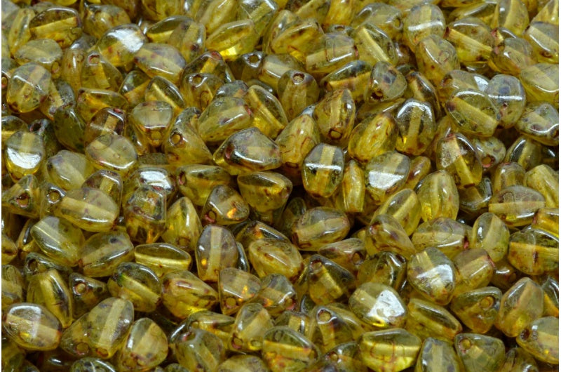 Pinch Beads, Crystal Matte Travertin Light Green (00030-84100-86800-34310), Glass, Czech Republic