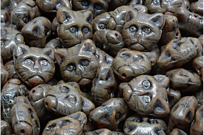 猫嘴珠,18036 Travertin (18036-86800),玻璃,捷克共和国