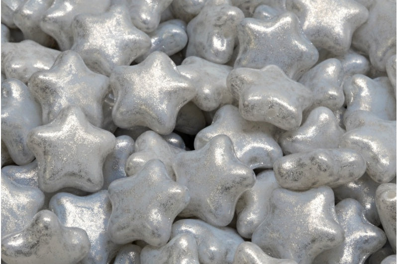 フラットスタービーズ、ホワイト 34301 (02010-34301)、ガラス、チェコ共和国