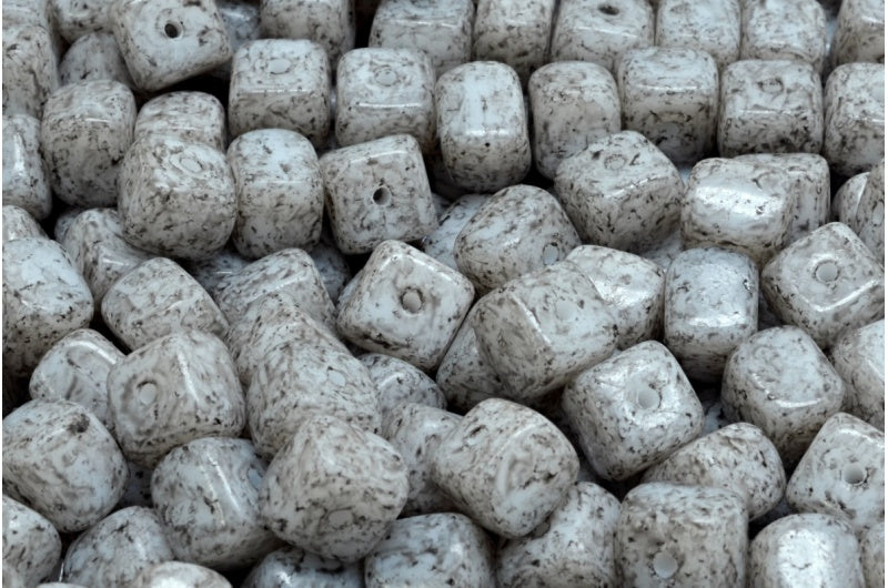 OUTLET 10 克立方珠,6 x 9 毫米,白色 34312 (02010-34312),玻璃,捷克共和国