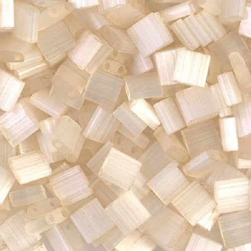 Miyuki Tila / Half Tila / Quater Tila 2-hole Beads, Silk Pale Cream (HTL2592), Glass, Japan