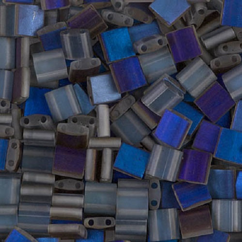 Miyuki Tila / Half Tila / Quater Tila 2-hole Beads, Azuro Matte (TL4556), Glass, Japan