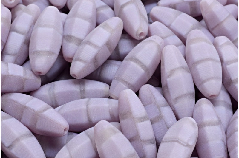 去皮橄榄珠,紫罗兰月光哑光(26016-84100),玻璃,捷克共和国