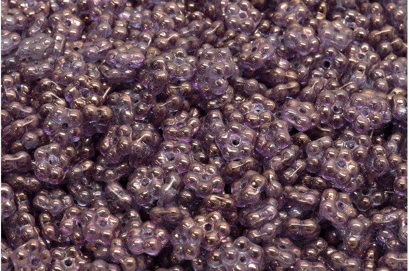 忘れな草ビーズ、クリスタルパープル(00030-15726)、ガラス、チェコ共和国