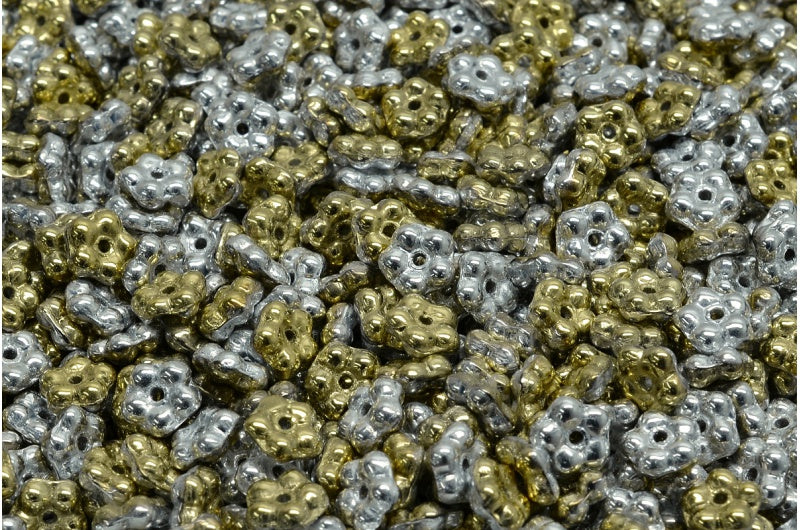 アウトレット 10グラム 忘れな草ビーズ、5 x 5 mm、クリスタル 98550 (00030-98550)、ガラス、チェコ共和国