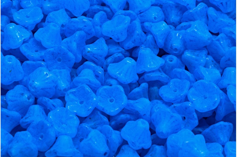 Bell Flower Cup Beads, Crystal 84308 (00030-84308), Glass, Czech Republic