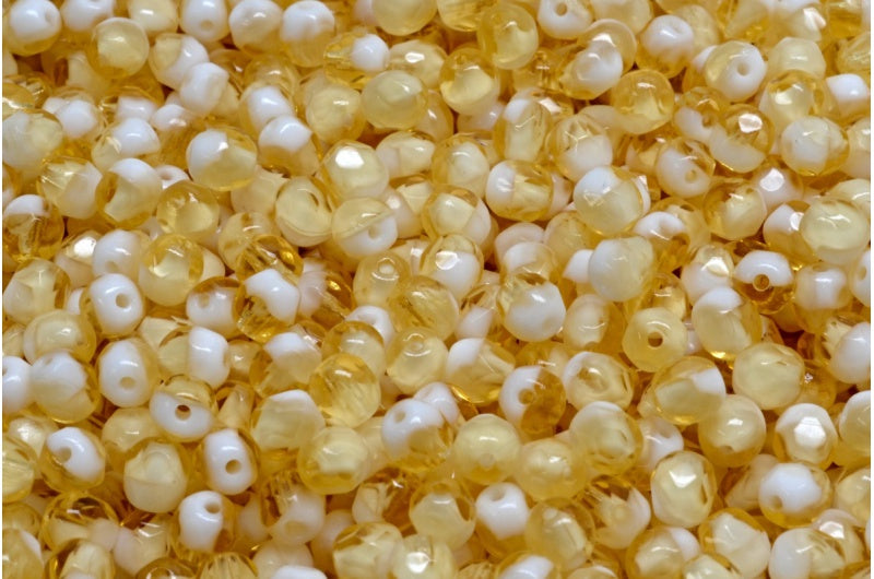 ファセットラウンドファイアポリッシュビーズ、R1101(R1101)、ガラス、チェコ共和国