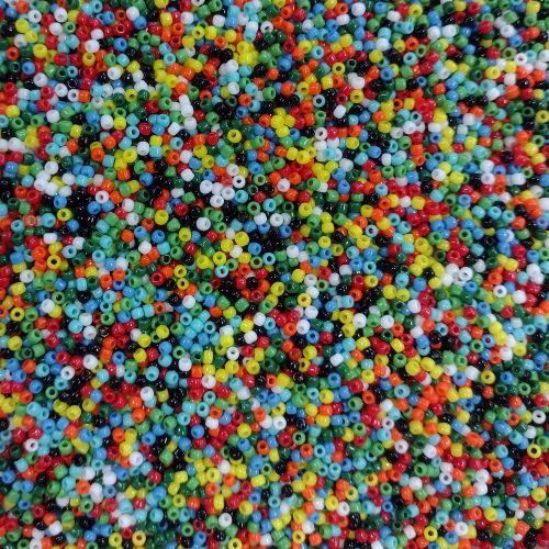 TOHO Round Glass Seed Beads, Opal Color Mix (#MIX1), Glass, Japan