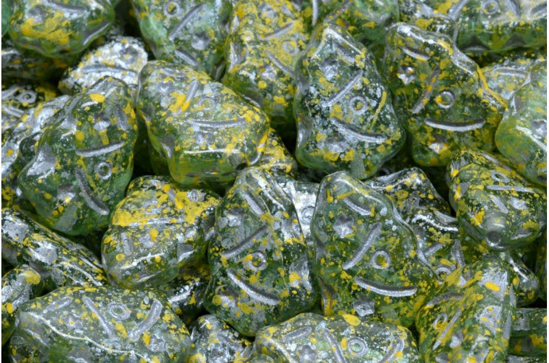 Christmas Tree Beads, Transparent Green Silver Lined 45701 (50500-54301-45701), Glass, Czech Republic