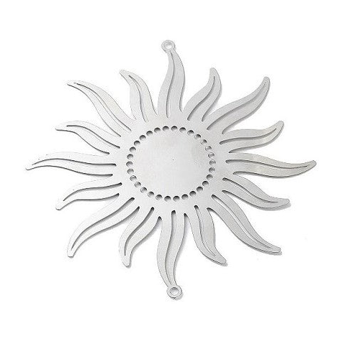 Decorative piece - sun, approx. 84 x 73 x 0.3 mm, Stainless Steel 304
