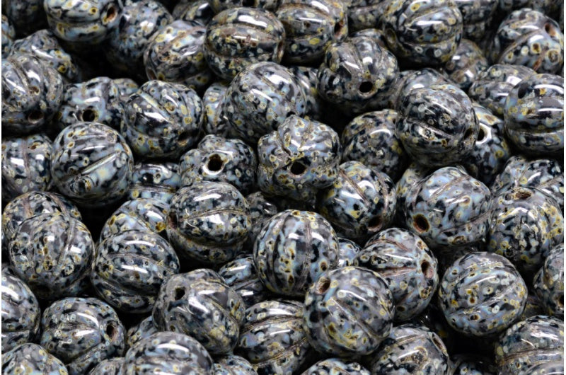 瓜珠,黑色石灰华(23980-86800),玻璃,捷克共和国