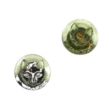 1個 ハンドペイントガラスボタン(飾り付き)、サイズ10(22.5 mm)、ガラス、チェコ共和国