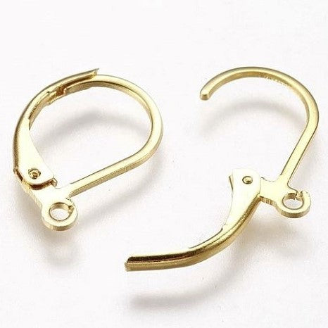 Earrings with eyelet, approx. 15 x 11 mm, Stainless Steel 304