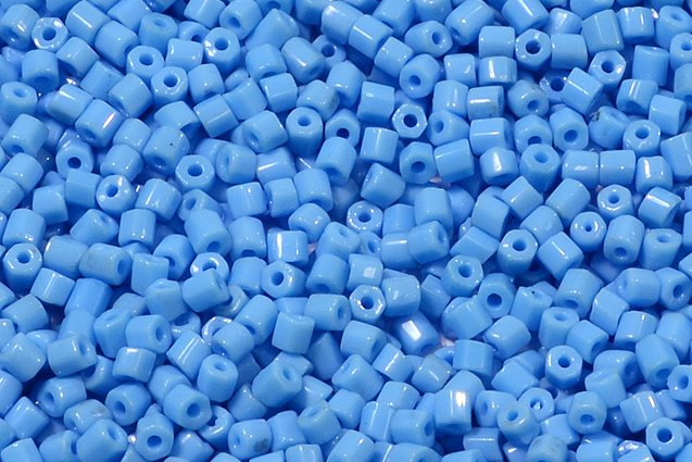 2カット プレシオサ オルネラ ロカイユ シードビーズ、ブルー (63140)、ガラス、チェコ共和国