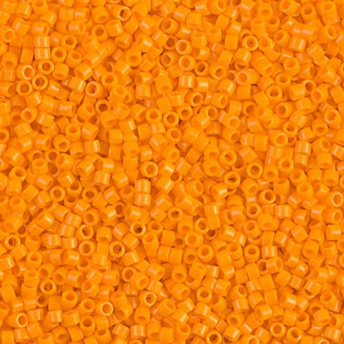 Miyuki DELICA Seed Beads Rocailles, Opaque Mandarin (DB1133), Glass, Japan
