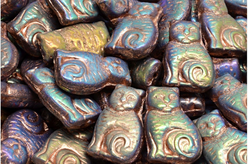 キャットビーズ、R2239 Abフル(2Xサイド)銅線入り(R2239-28703-54318)、ガラス、チェコ共和国