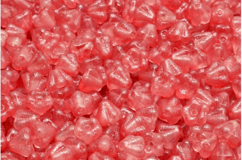 Bell Flower Beads, Crystal Red (00030-542005), Glass, Czech Republic