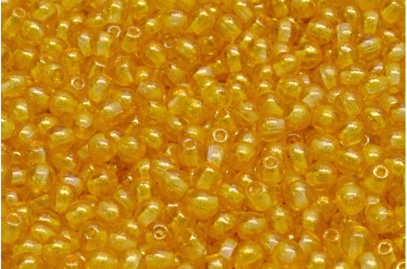 Round Druck Beads, Crystal 541007 (00030-541007), Glass, Czech Republic