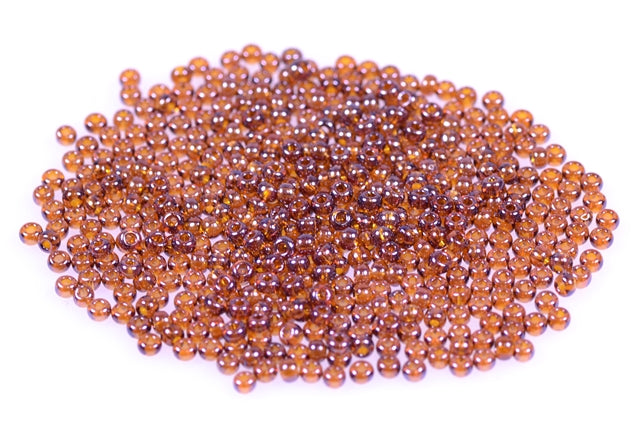 プレシオサ・オルネラ・ロカイユ・シードビーズ(ラウンド)、ダークトパーズ、ブロンズブルーアイリス(19135)、ガラス、チェコ共和国