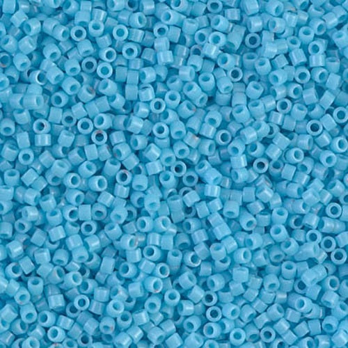 Miyuki DELICA Seed Beads Rocailles, Opaque Turquoise Blue (DB0725), Glass, Japan