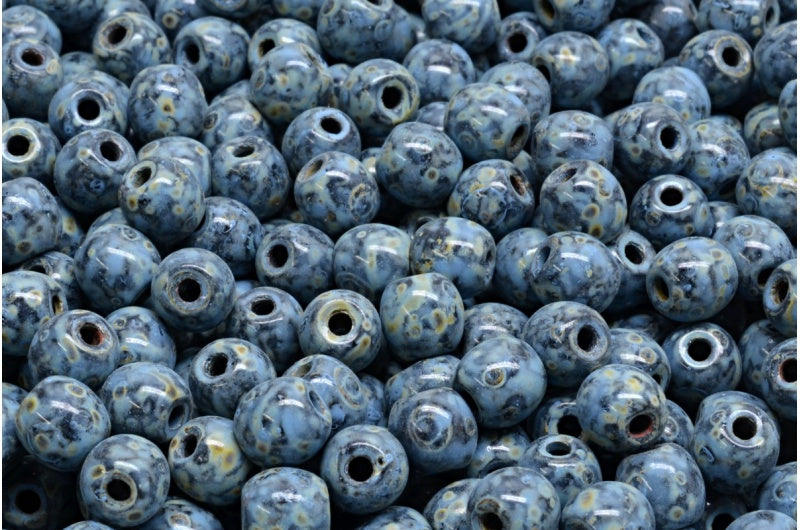 セミラウンドベダス、ブラックトラバーチンブルースポット(23980-86800-33308)、ガラス、チェコ共和国