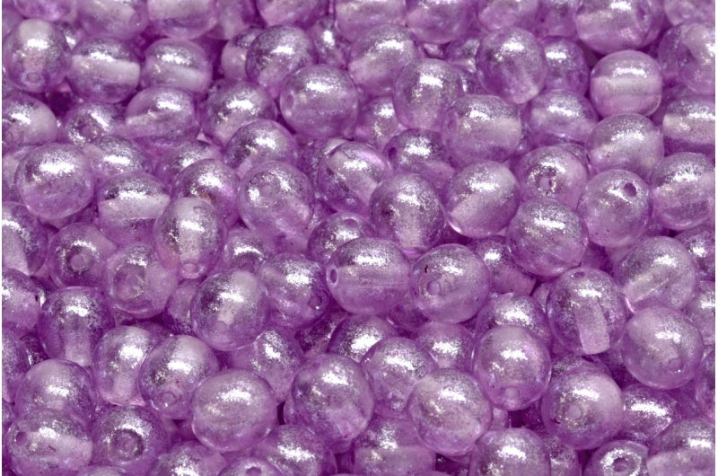 Round Druck Beads, Crystal 541004 (00030-541004), Glass, Czech Republic