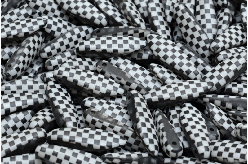 ダガービーズ、チョークホワイト 29572 L Cb (03000-29572-L-CB)、ガラス、チェコ共和国