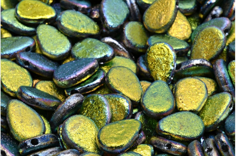 フラットティアドロップビーズ、クリスタルエッチング28103(00030-ETCH-28103)、ガラス、チェコ共和国