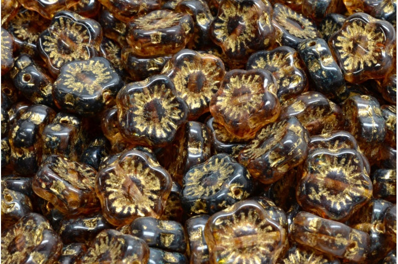 日落花珠,R0239 石灰华黄色内衬 (R0239-86800-43803),玻璃,捷克共和国