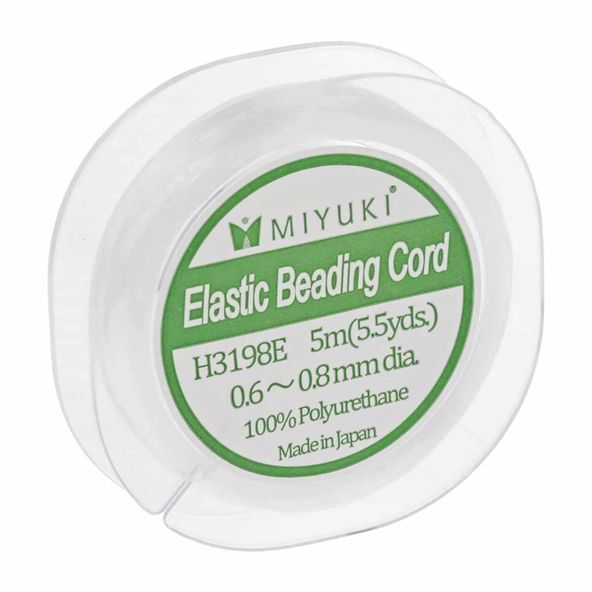 Miyuki Lycra Elastic Cord, Crystal (#CLR), Glass, Japan