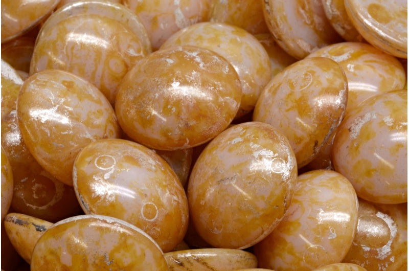 カボションビーズ、78420 ステインシルバー (78420-65400)、ガラス、チェコ共和国