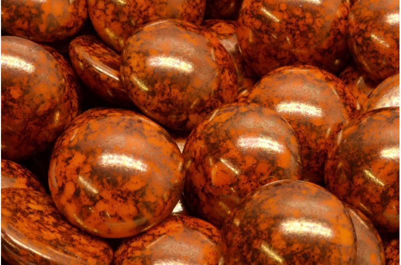 凸圆形珠子,98412 赤土紫罗兰 (98412-15496),玻璃,捷克共和国