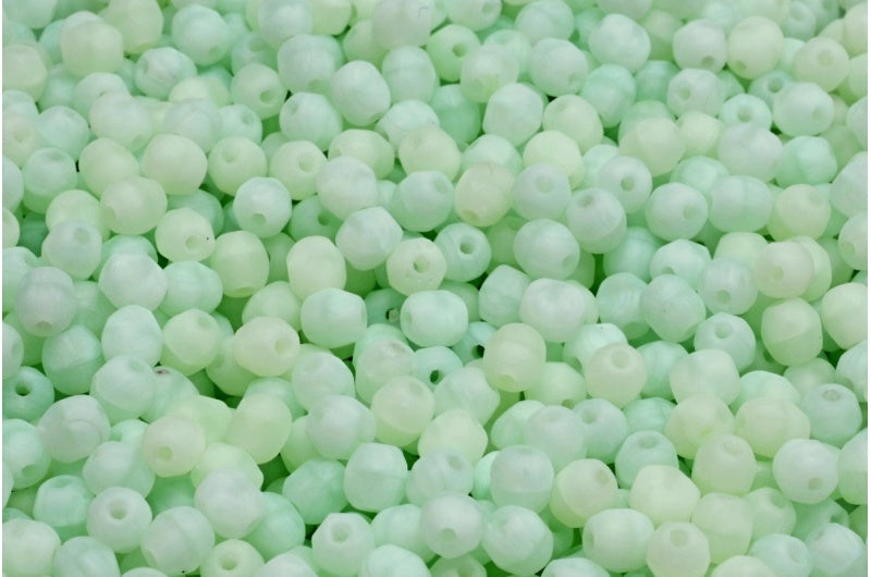 Faceted Round Fire Polished Beads, 51111 Matte (51111-84100), Glass, Czech Republic