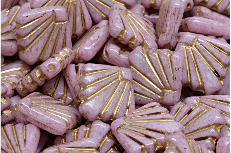 ディアファンビーズ、ホワイトゴールドライン、ライトフクシアピンク(02010-54302-34306)、ガラス、チェコ共和国