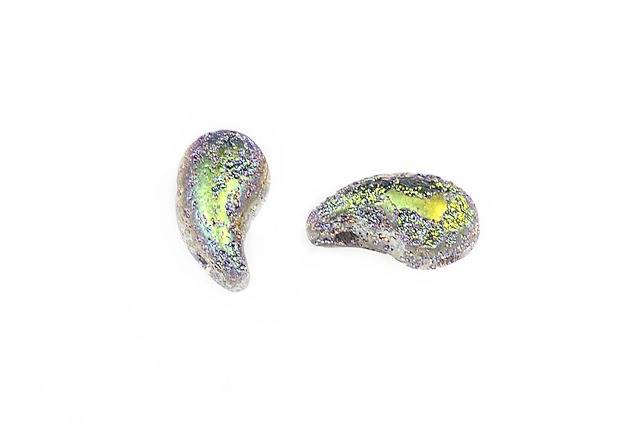 Zoliduo 2-Hole Beads, Crystal Etched Crystal Vitrail Medium Coating (00030-LEPT-28101), Glass, Czech Republic