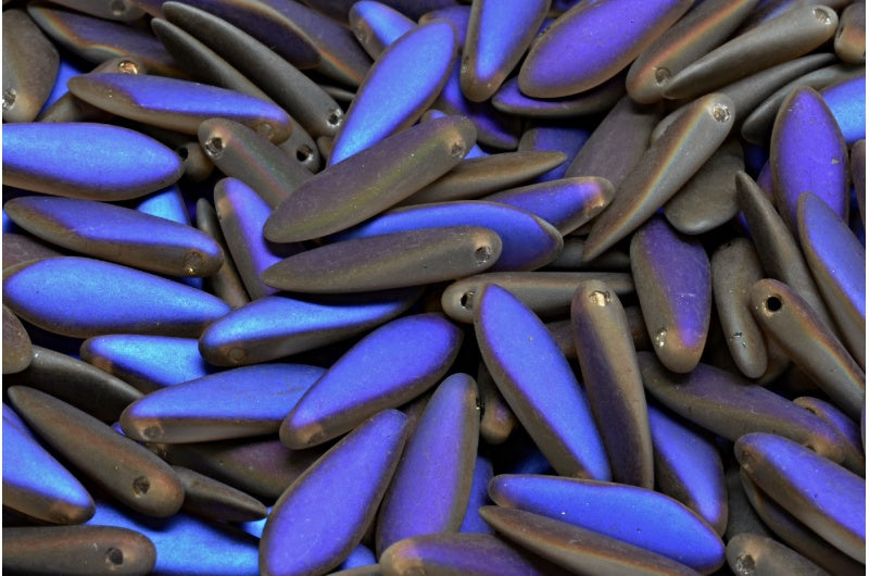 ダガービーズ、クリスタルマットアズーロ(00030-84100-22203)、ガラス、チェコ共和国