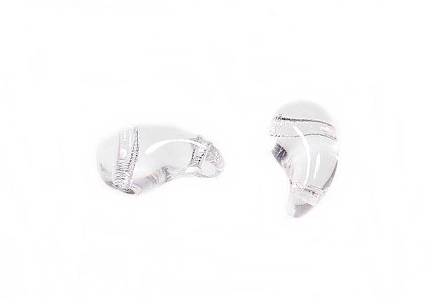 Zoliduo 2穴ビーズ、クリスタル(00030)、ガラス、チェコ共和国