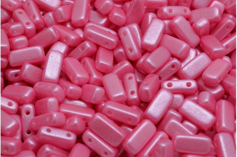 2 孔压制瓷砖珠,白色 24004 (02010-24004),玻璃,捷克共和国