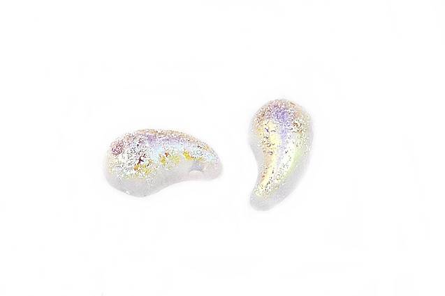 Zoliduo 双孔珠,水晶蚀刻 Ab (00030-LEPT-28701),玻璃,捷克共和国