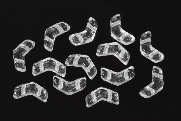 矢印2穴ビーズ、クリスタル(00030)、ガラス、チェコ共和国