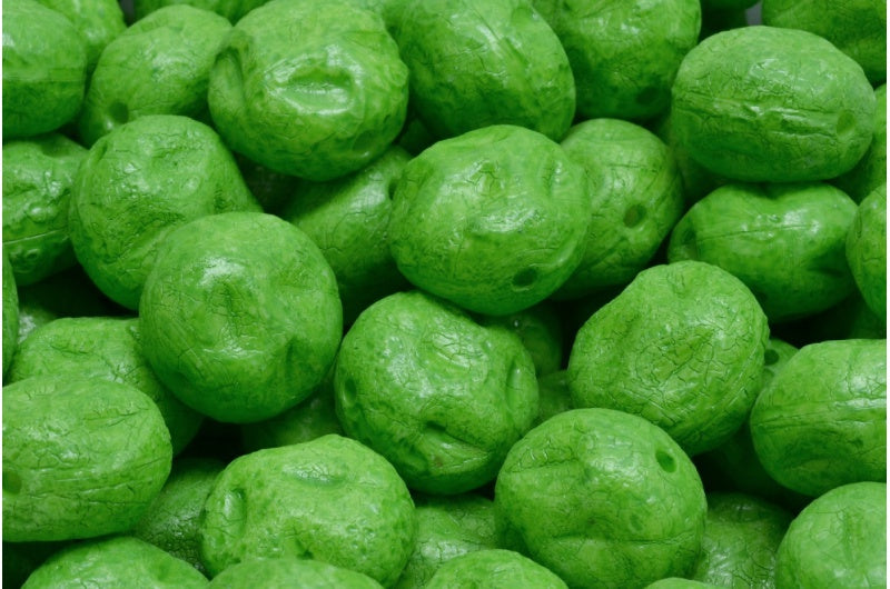 モノンストーンビーズ、ホワイトエッチンググリーンスポット(02010-etch-33311)、ガラス、チェコ共和国