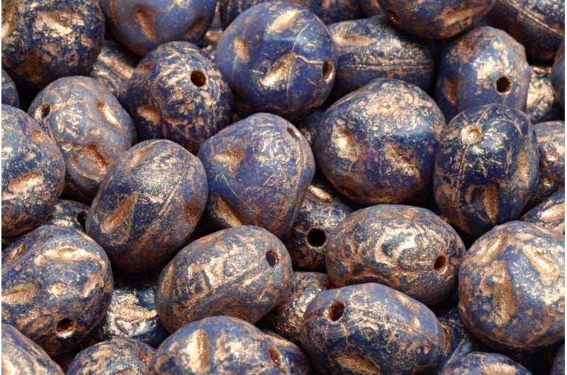 モノンストーンビーズ、オパールダークラベンダーエッチング銅線(21010-etch-54318)、ガラス、チェコ共和国