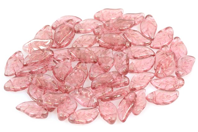 OUTLET 10 grams Leaf Beads, 6 x 12 mm, Crystal Luster Red Full Coated (00030-14495), Glass, Czech Republic