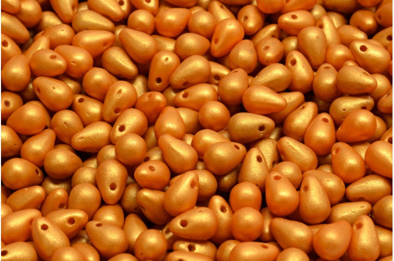 ドロップビーズ、ホワイト 24109 (02010-24109)、ガラス、チェコ共和国