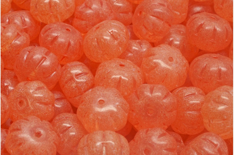 Pumpkin Beads, Crystal Orange (00030-20003), Glass, Czech Republic